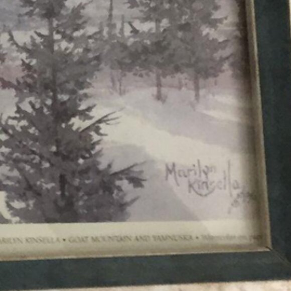 Marilyn Kinsella* Goat Mountain And Yamnuska Landscape Watercolor Print* 11x9" - Picture 3 of 8